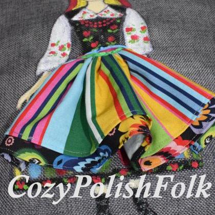 Polish-lowicz Region Folk Art Inspired Cushion..