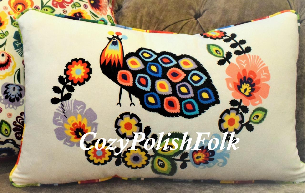 Cushion Cover,rectangle Cushion Cover,polish-lowicz Region Folk Inspired Cushion